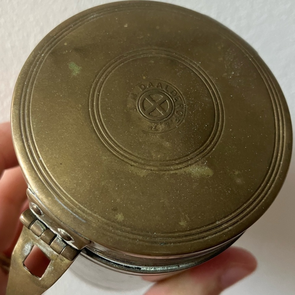 Antique Brass Container - Picture 4 of 4